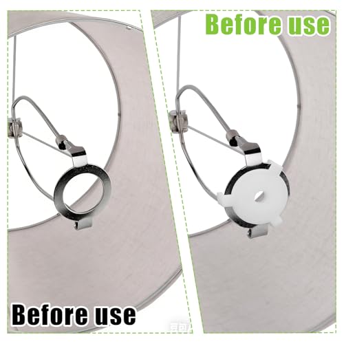 10pcs E27 à 3/7" Anneaux d'adaptateur d'ombre de lampe, Réducteur d'arbre en plastique Anneaux de lampe pour tenir l'ombre pour lampes de table Lampes pendentif Lampes de sol Chandeliers Accessoires d'éclairage