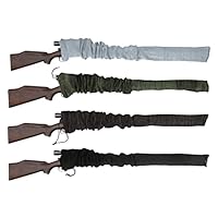 aleawol 4 Farben 140cm Socken für Gewehre, Silikon Öl Behandelt Knit Fabric Schrotflinte Gewehr Storage Gun Socke, Gewehrsocken mit Kordelzugverschluss (4 Stück)
