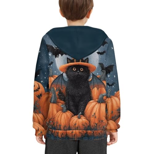 FOR U DESIGNS Boys Halloween Hooded Pullover Long Sleeve Athletic Top for Gym Running Hiking Casual Fall Winter4