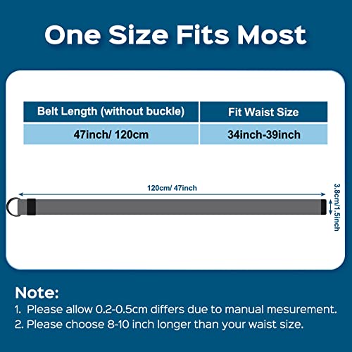 JaGely 20 Pieces Canvas Belt Web D Ring 1 1/2'' Wide Web Fabric Casual Belt with Black Double D Ring for Men Women, 20 Colors2