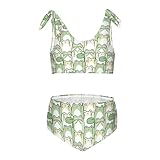 SLHKPNS Girls Bikini Summer Girls' Two-Piece Swimwear Cute Frogs Girls Bathing Suits Size 9-10