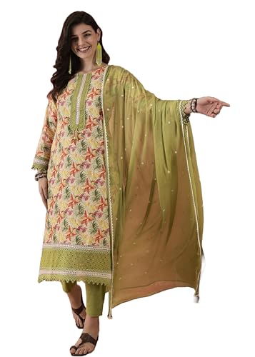 Combinaison de travail indienne Kurta brodée en coton pour femme 12071