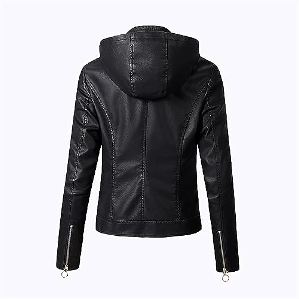 Adhdyuud Vrouwen Casual Faux Lederen Jassen Herfst Zwart PU Motorfiets Lederen Y2k Jas Jassen