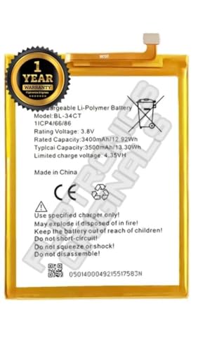 Image of BL-34CT Battery for Tecno Camon i4 / Camon -iSky3 / KB3 / CB7 / CB7J / KB7 / KB7J /Battery with 1 Year Warranty**** (I113)