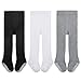 Durio Collant per bambine, in cotone, collant per bambini, set di calze calde, leggings, 3 paia, nero, bianco e grigio, 0-6 Mesi