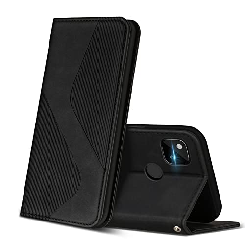 ZONNAVI Coque pour Google Pixel 4A 4G, Premium Étui Housse en Cuir de Protection avec [Emplacements Cartes] [Magnetique], Clapet Folio Portefeuille pour Google Pixel 4A 4G (Noir)