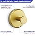 HOME SO Suction Cup Hooks for Shower & Bathroom Towel Holder 4-Pack – Suction Cups Hooks for Hanging Towels, Robes, & Coats - Tiles, Glass Door or Mirror – Shower Hooks & Towel Hooks Organizer - Gold
