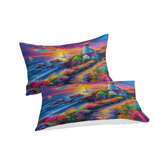 Ensemble de literie 3D imprimé océan en microfibre haute densité pour lit de 2 personnes - 3