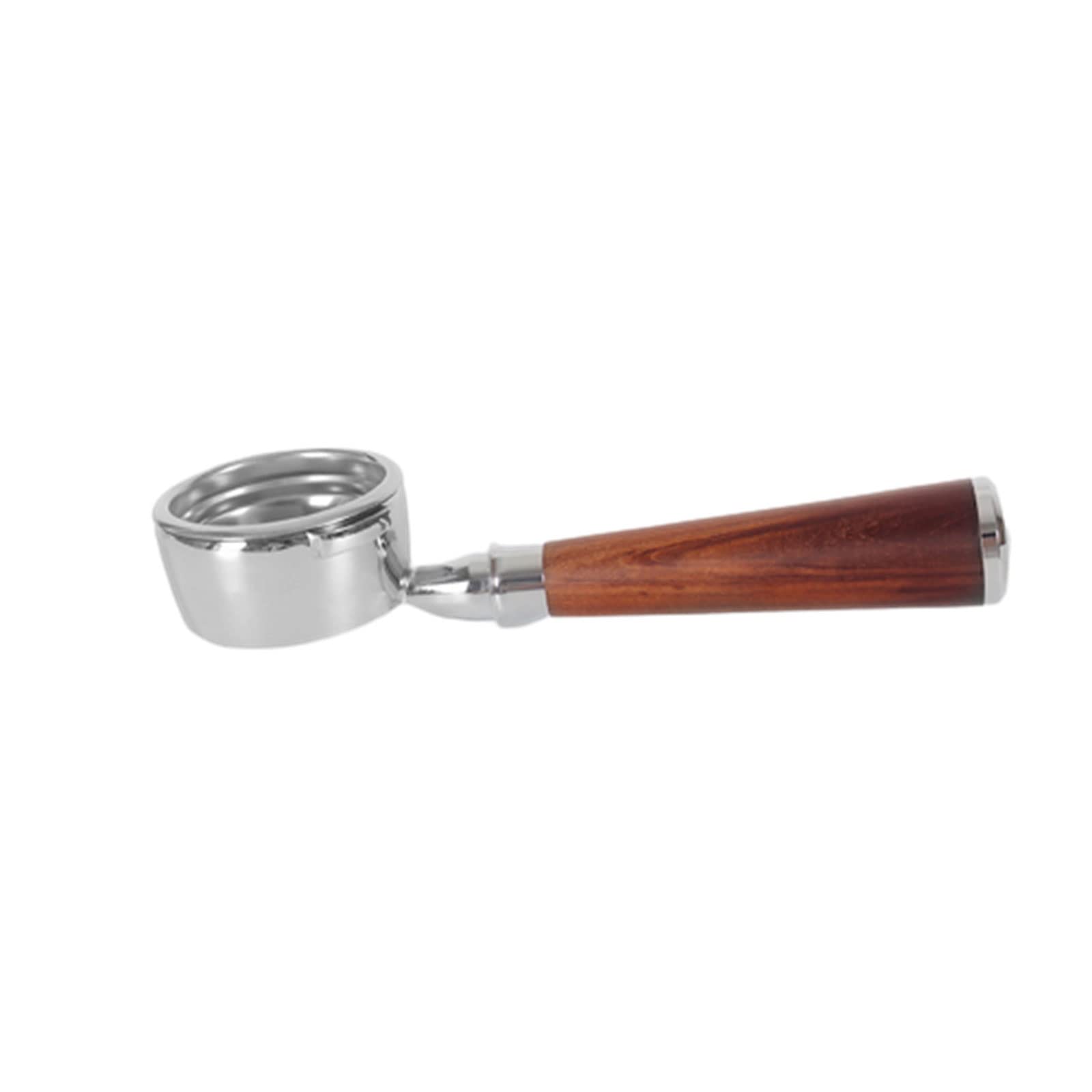 Elnwnnkc 58mm Coffee Bottomless Portafilter Handle Detachable Espresso Portafilter with Filter Basket & Wooden Handle Coffee Filter Espresso Machine Part