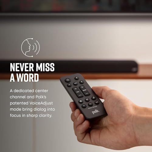 Polk Audio Signa S4 TV Sound Bar with Subwoofer - Dolby Atmos Audio VoiceAdjust & BassAdjust Technology, HDMI eARC, Wireless Subwoofer works with 8K, 4K, & HD TVs, Bluetooth, Wireless Streaming - Image 5