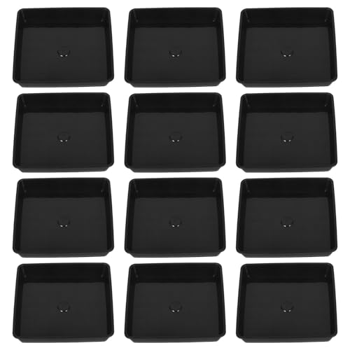 Levemolo 12 Stück Teiliges Eckige Blumentopf-untersetzer aus Langlebigem Wasserhaltende Pflanzkübel-Basis für Garten Indoor-Pflanzen rutschfest Uv-beständig und Wiederverwendbar