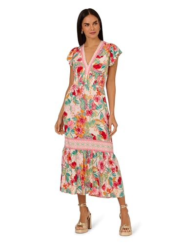 Image of Adrianna Papell Printed Midi Dress