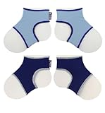 Sock Ons Classic (6-12 Months), Baby Blue & Navy, 2 Pack