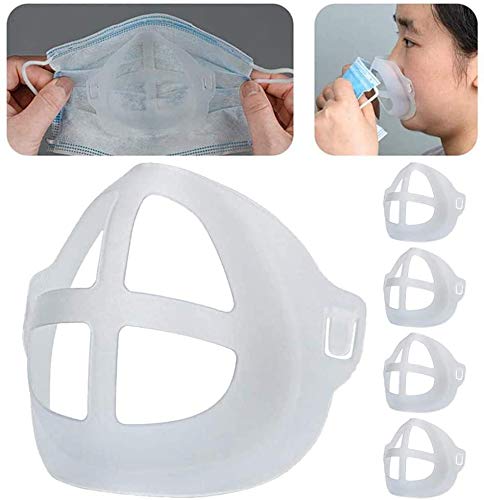 WWJJLL 20PCS 3D de la Cara, la Nariz y la Boca Holder, Fresco lápiz Labial Protector, máscara Nasal Cojín Interior Aumenta Bracket Breathing Space y Ayuda a Respirar sin Niebla