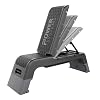 Power Systems Step Bench & Weight Bench | Aerobic Platform & Plyo Box for Cardio, Strength | Commercial Grade Full Body Home Gym Stepper | Adjustable Multifunctional Deck & Resistance Band Clips