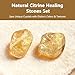 YAFIYGI 2Pcs Citrine Stone Natural Crystals Genuine Yellow Gemstone Crystal Healing Symbol Wealth Money 0.59''-0.78''