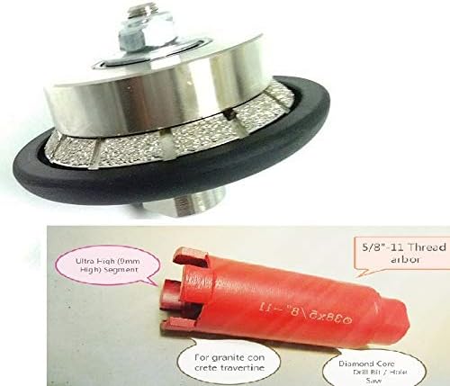 3/8" Diamond Brazed Bevel Bullnose Router Bit hand profiler shaping wheel 1 3/8" Diamond core bit for natural stone concrete granite quartz sink hole cutting countertop refinishing grinding