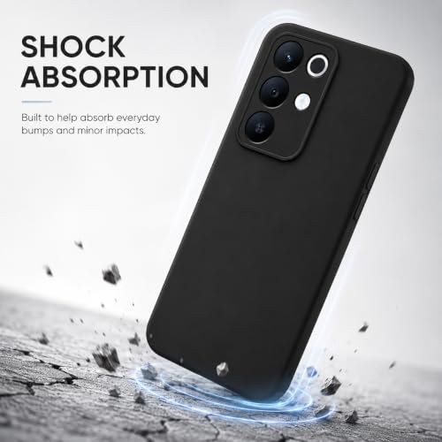 Image of FIRST MART Matte Silicone Back Cover for Realme 15x - Black