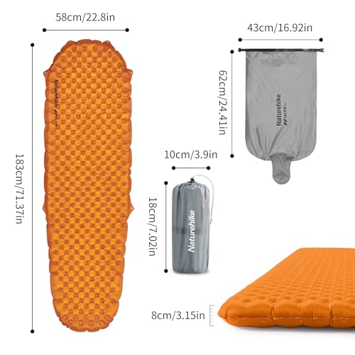 Naturehike PFAS-frei Camping Isomatte Ultraleicht 5,8 R-Wert, – Ansicht 2