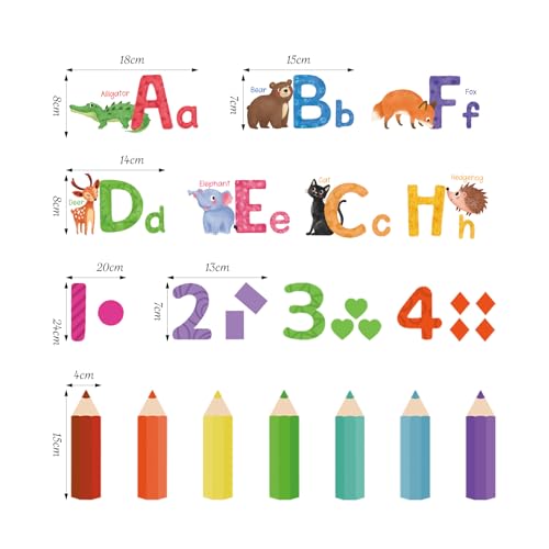 Vinilo adhesivo educativo alfabeto y números SHUCHING miniatura 6