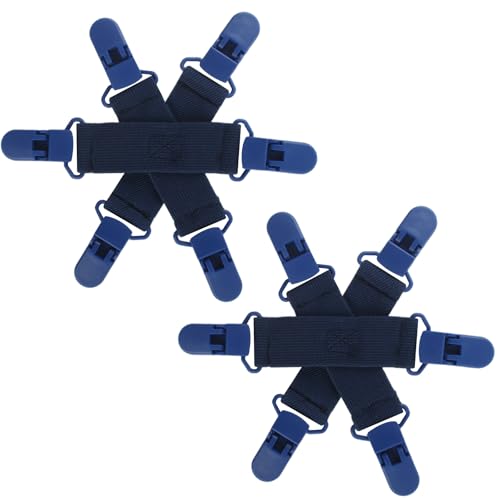 QOPAHI WAD Preventer Stop Lenzuola Districanti con 6 Clip, Lenzuola/Copripiumino/Coperte da grovigli, Torsioni e Balling in Asciugatrice Lavatrice e Asciugatrice, 2 pezzi (blu)