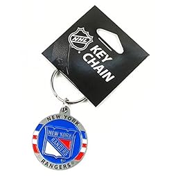 New York Rangers Hockey Pewter NHL Keychain