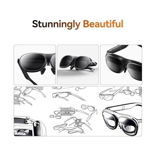Compatible for Rokid Max2 AR Glasses 3D Smart AR Glasses 8GB+128GB HD 90Hz Refresh Rate Supports AI Voice Operation Charge While Using Function – vue 3