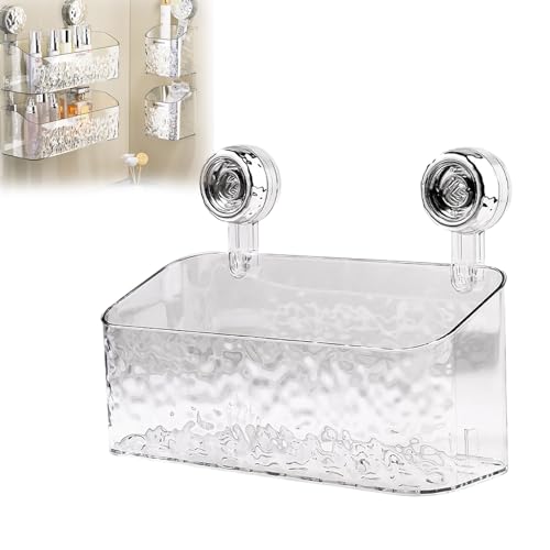 Namzi Light Luxury Style Glacier Pattern Suction Cup Shelf 2024 New Corner Shower Caddy Suction Cup Wall Mounted