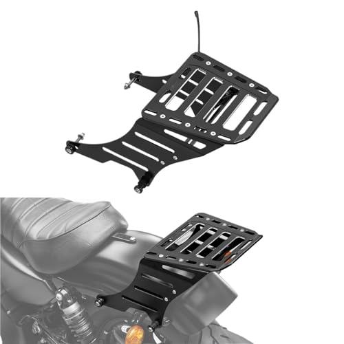 Porte-Bagages Moto Noir pour Harley Sportster XL883 et XL1200