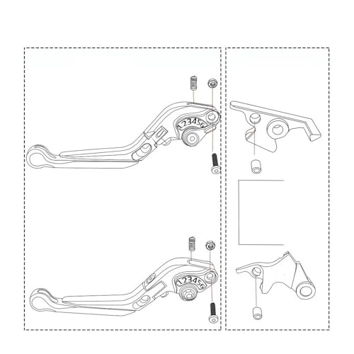Levier de frein ensemble réglable de qualité supérieure pour moto MT-09 - 5