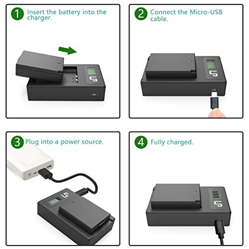 Lp-E10 Charger, Lp Charger With Lcd Display, Usb Charging Port, Compatible With Canon Eos Rebel T7, T6, T5, T3, T100, 4000D, 3000D, 2000D, 1500D, 1300D, 1200D, 1100D(Not For T3I T5I T6I T6S T7I) #TOP7