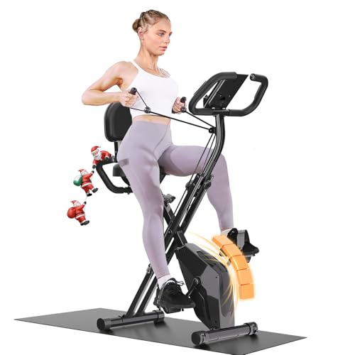 Dskeuzeew Cyclette Pieghevole da Casa 4 in 1, Bicicletta...