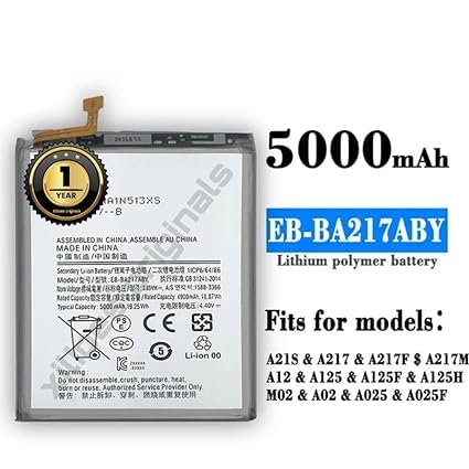 Image of EB-BA217ABY Battery for Samsung Galaxy A21S /M02 | A12 | A02 | A21S | A217 | A15, Battery with 1 Year Warranty** (V94)