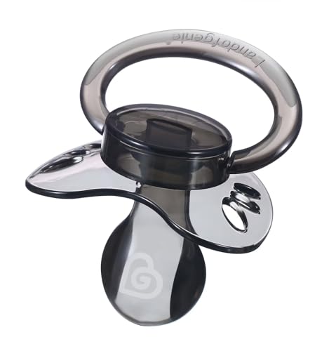 Image of Landofgenie Large Shield Adult Size Pacifiers Butterfly Shape Transparent Design Pacifier Black