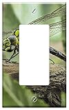 Switch Plate Single Rocker/GFCI - Insect Nature Wildlife Wing Green Darner Dragonfly