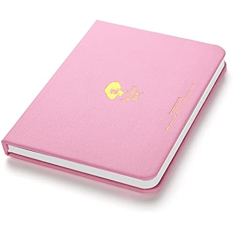 Paul Rubens Watercolor Paper Block, Premium Leather Cover Artist Quality Hot Pressed Paper for Watercolors and Wet Media Block, 100 Percent Cotton, 7.68 x 5.31 inches, 140lb, 20 Sheets (Pink) Cover