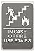 HeadLine ADA Plastic Fire Use Stairs Sign 9