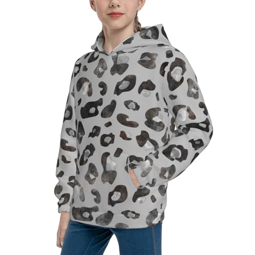 Wild Animal Leopard Print Pattern Kid Hoodies Boys Sweatshirts Girls Pullover with Pocket2