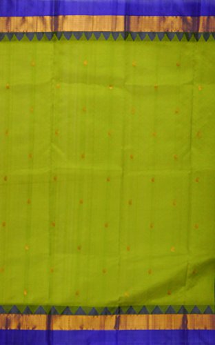 M SIVA NAGESWARA RAO HANDLOOMS green chirala silk saree – image 4