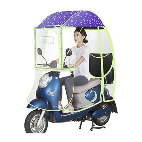 Auvent transparent entièrement fermé pour voiture électrique, scooter de mobilité, protection contre le soleil, la pluie, le vent, la voiture électrique, pare-soleil universel pour moto électrique (or