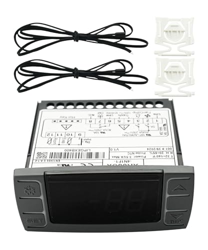 for Dixell XR06CX-4N1F1 Temperature Controller Fit 120V 50-60hz Commercial Refrigerators/Freezer,Digital Thermostat Controller with Temperature Sensor.