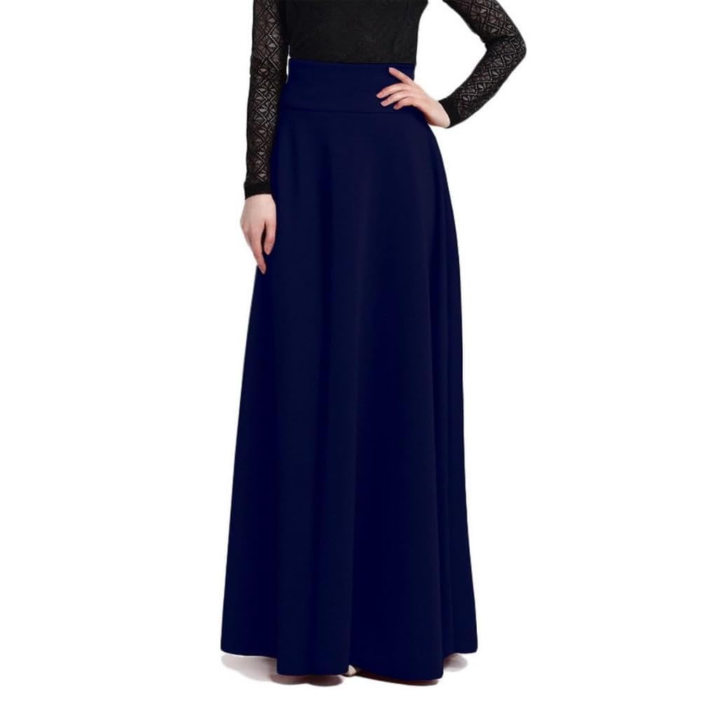 Artykey Jupe Longue Femme 120cm Jusqu'au Sol Taille Haute Élégante | Jupe maxi fluide en tissu doux. Ce modèle chic et élégant est idéal pour soirée, cocktail et événements de mariage.