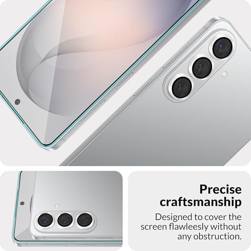 Image of FIRST MART Tempered Glass for Samsung Galaxy S26 Plus 5G with Silver Camera Ring Guard & Installation Kit | HD Clear Edge-to-Edge Screen Protector, Scratch Resistant, Case-Friendly | Pack of 1