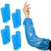 100 Pack Blue PE Oversleeves 18” Size. Oil Resistant Disposable Oversleeves 2 Mil Thickness. Polyethylene Protective Oversleeves with Elasticated Wrist, Elbow. Water-resistant. Wholesale price.