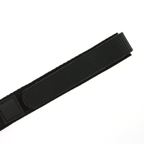 Tech Swiss Watch Band Nylon One Piece Wrap Sport Strap Black Adjustable Hook And Loop 20Mm #TOP2