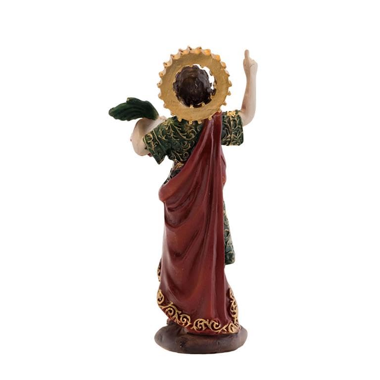 Figura San Pancracio Patron del Trabajo y la Salud de Resina Pintado a Mano 5x3x10 cm