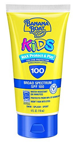 Banana Boat Kids Max Protect & Play Sunscreen Lotion SPF 100 4 OZ - (Pack of 5)