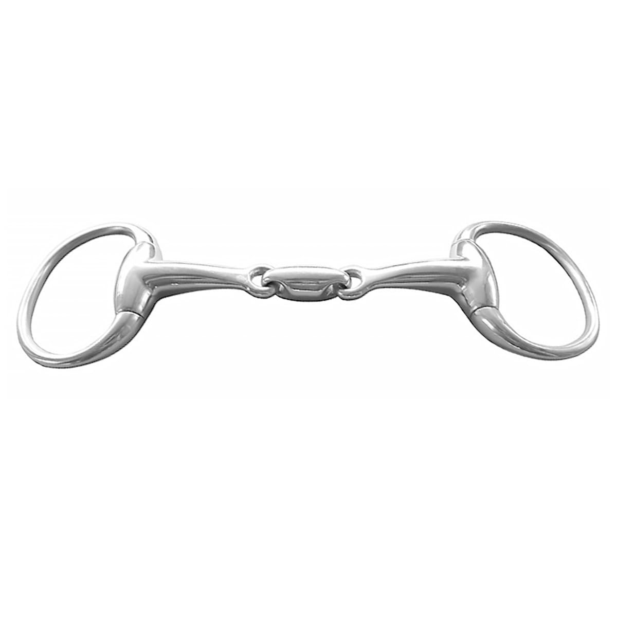 SYLEN Morso per cavalli, 13,5 cm, doppio snodo, in acciaio inox, colore argento