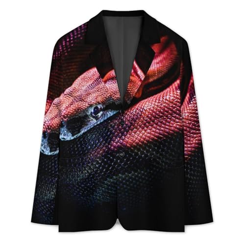 Red Snake Classic Suits Blazer for Men Business Tuxedo Jacket Sport Coat Two Buttons3