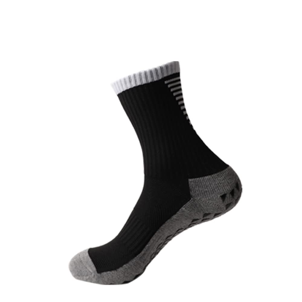 PLORARY Men Crew Socks Moisture Wicking Athelic Socks Mid-Calf Breathable Socks Non-Slip With Arch Support